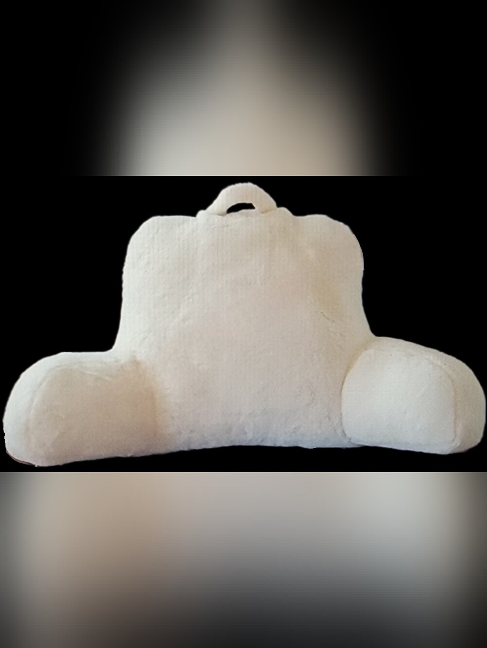 Ms Fur Bedrest/Ivory Back rest Pillow